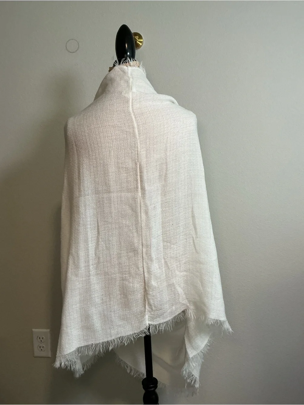 Cream Fringed Infinity Scarf - Home Accents